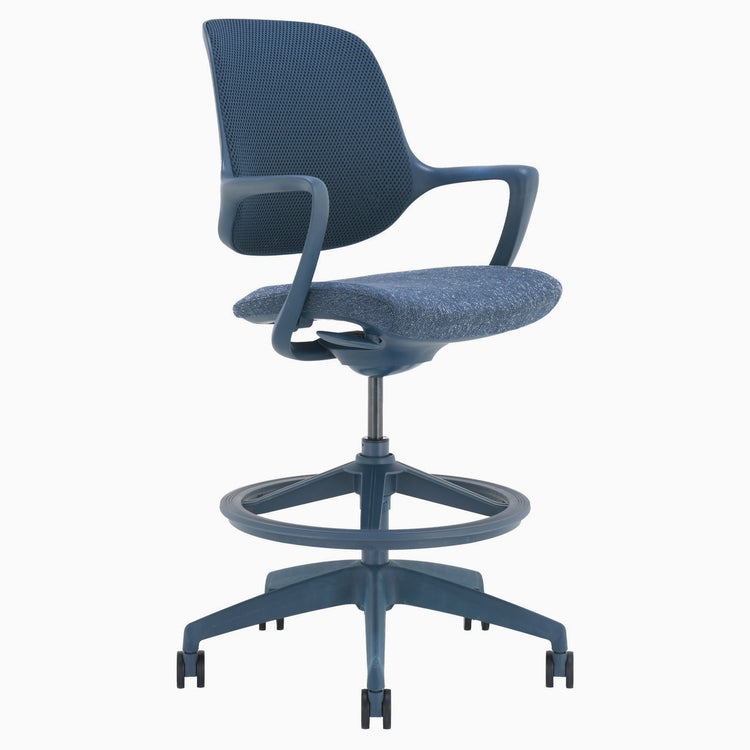 Chaise de bureau ergonomique à dossier bas Desky Evoque