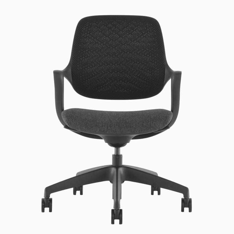 Chaise de bureau ergonomique à dossier bas Desky Evoque