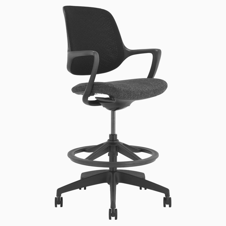 Chaise de bureau ergonomique à dossier bas Desky Evoque