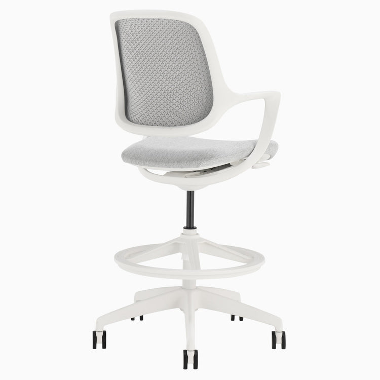 Chaise de bureau ergonomique à dossier bas Desky Evoque