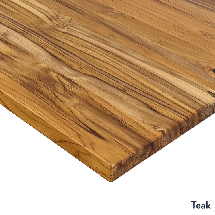 Bureau assis-debout d'angle en bois massif Desky