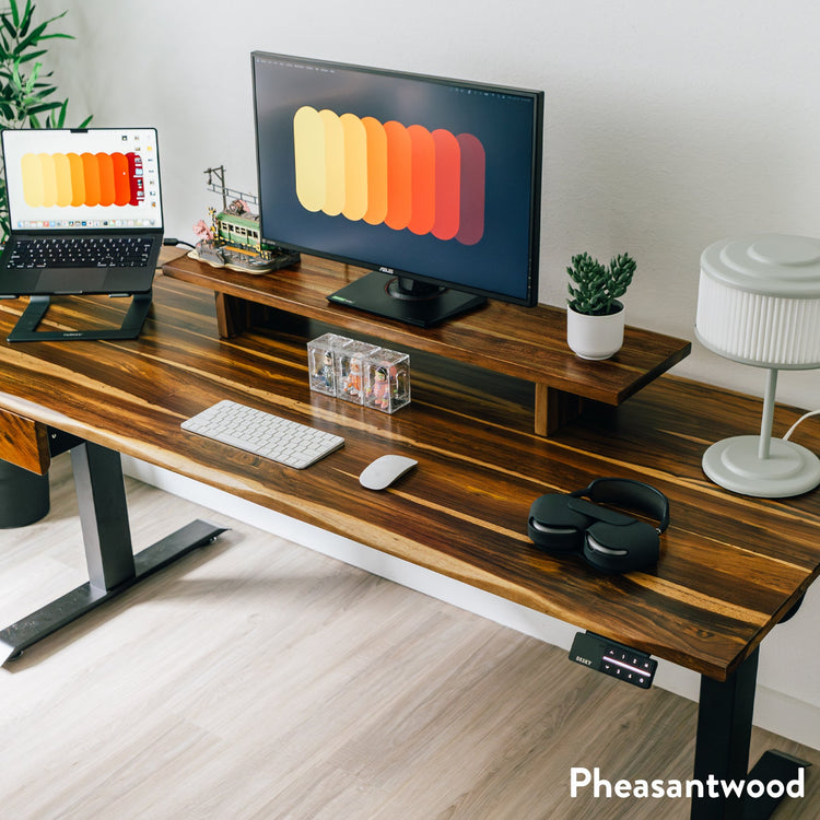 Bureau assis-debout en bois massif Desky Dual