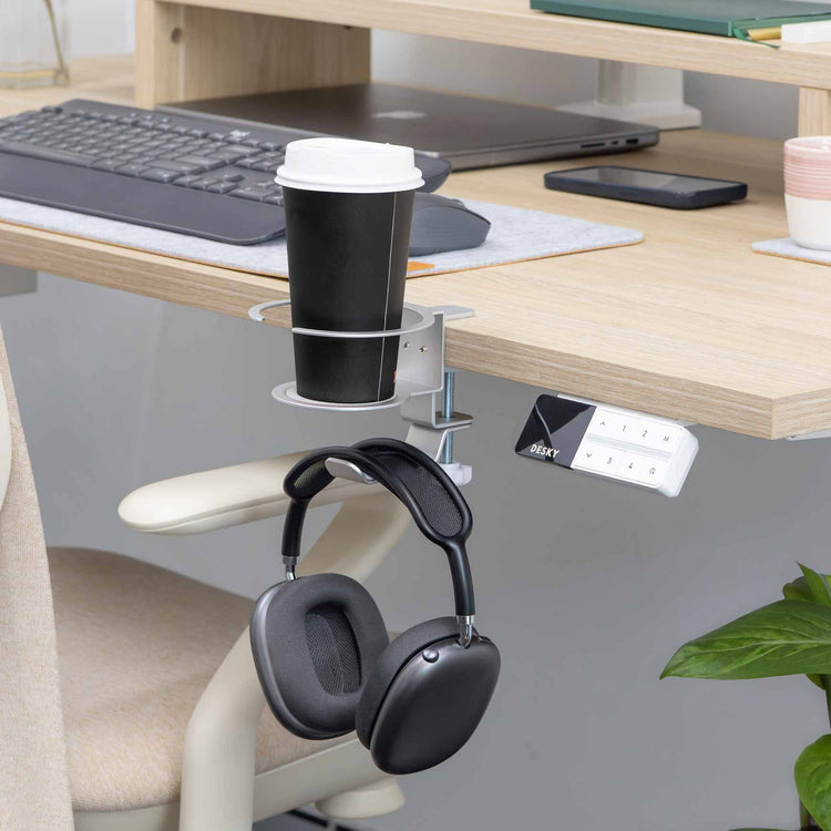Support pour casque et gobelet Desky