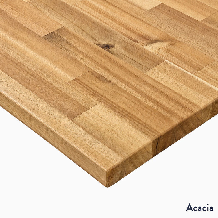 Bureau assis-debout d'angle en bois massif Desky