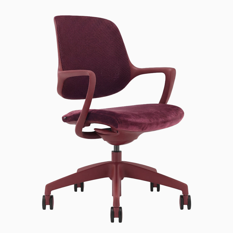 Chaise de bureau ergonomique à dossier bas Desky Evoque