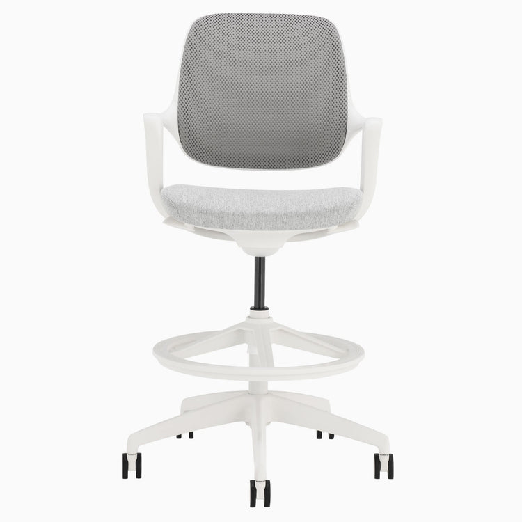 Chaise de bureau ergonomique à dossier bas Desky Evoque