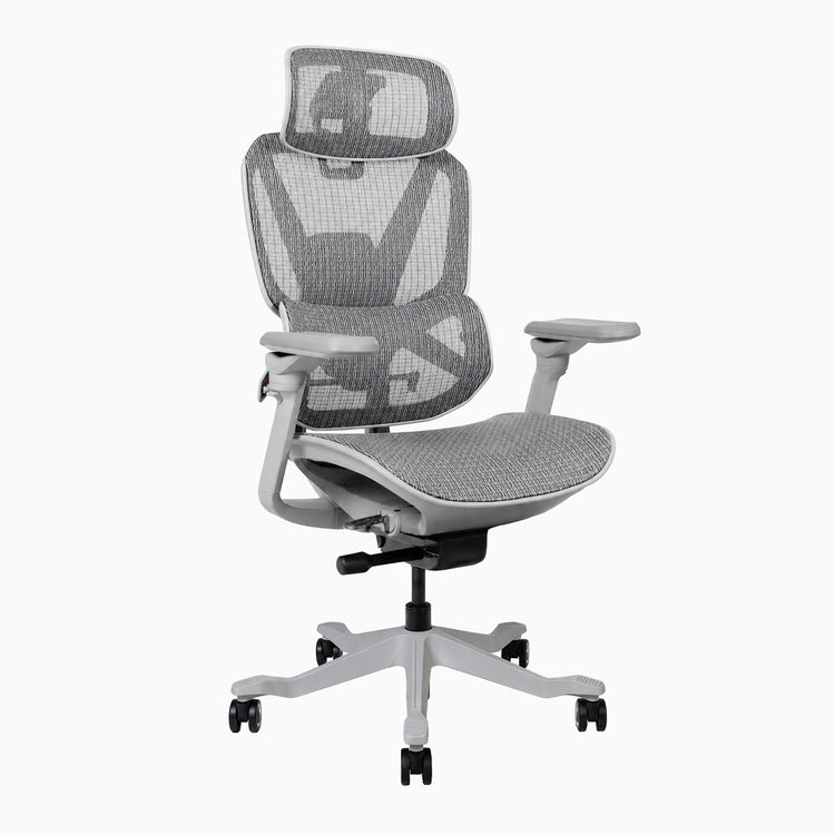 Chaise de bureau ergonomique Desky Contourra en blanc