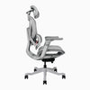 Chaise de bureau ergonomique Desky Contourra en blanc, vue de côté