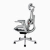 Chaise de bureau ergonomique Desky Contourra en blanc, vue de côté