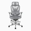 Chaise de bureau ergonomique Desky Contourra en blanc avec repose-pieds réglable
