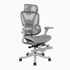 Chaise de bureau ergonomique Desky Contourra en blanc avec repose-pieds