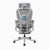 Chaise de bureau ergonomique Desky Contourra en blanc, vue de dos