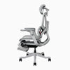 Chaise de bureau ergonomique Desky Contourra en blanc avec repose-pieds rentré