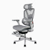 Chaise de bureau ergonomique Desky Contourra en blanc avec repose-pieds