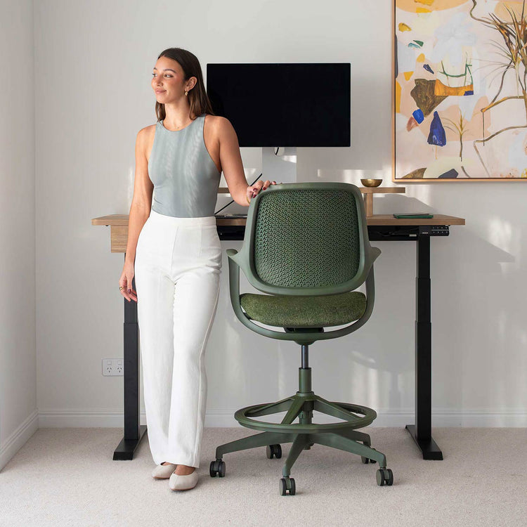 Chaise de bureau ergonomique à dossier bas Desky Evoque