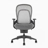 Desky Pivot Ergonomic Office Task Chair in Grey without headrest, front