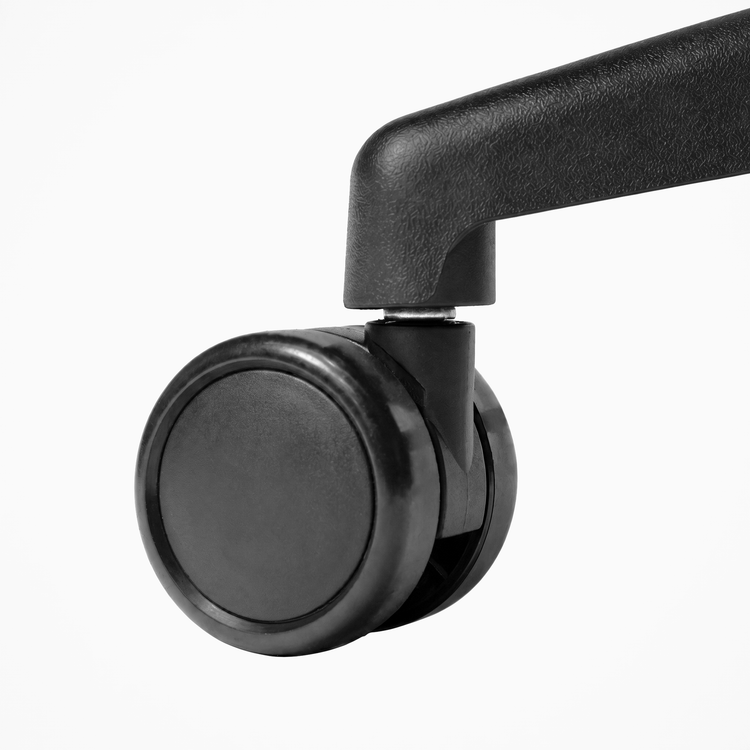 Desky Pivot Ergonomic Office Task Chair, caster wheel detail