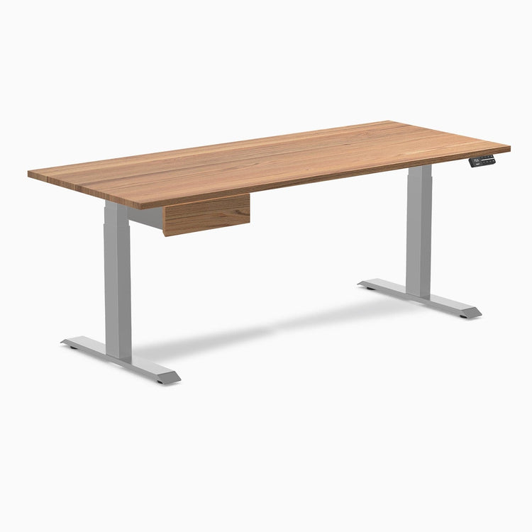 Desky Dual Hardwood Standing Desk With Drawer