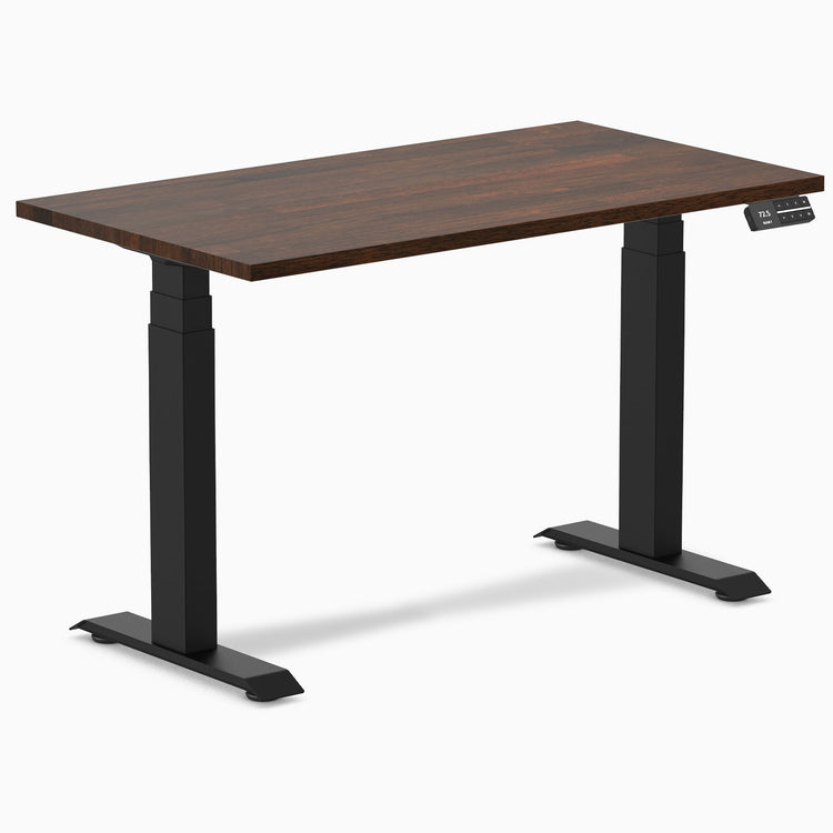 Bureau assis-debout Desky Dual Mini en hévéa