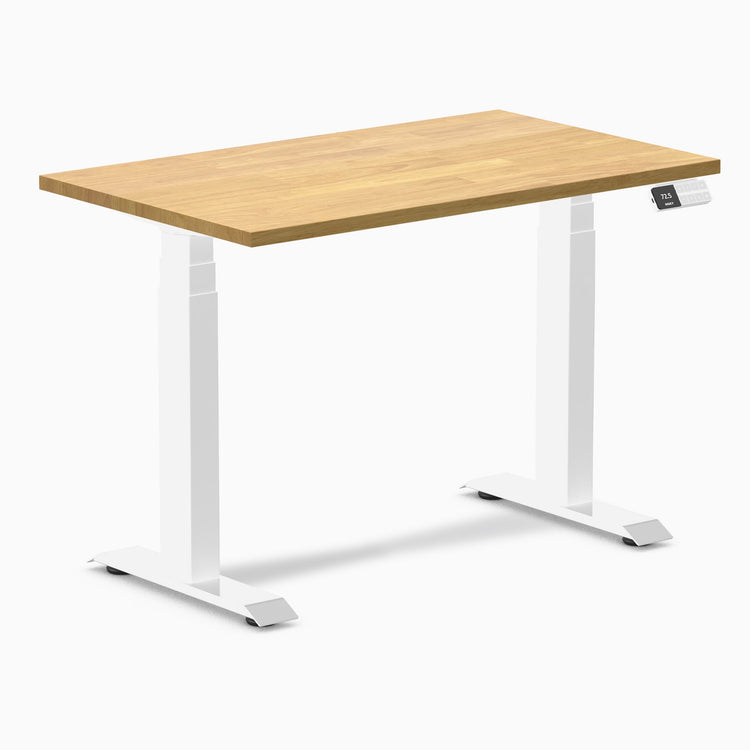 Bureau assis-debout Desky Dual Mini en hévéa