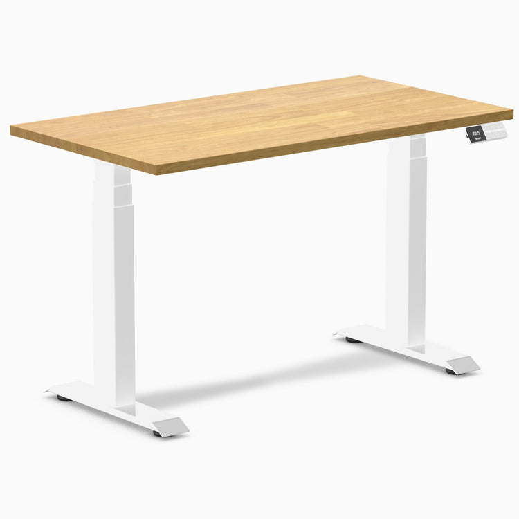 Bureau assis-debout Desky Dual Mini en hévéa