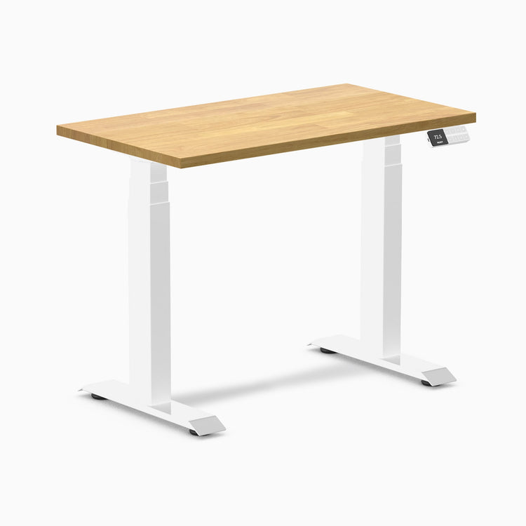 Bureau assis-debout Desky Dual Mini en hévéa