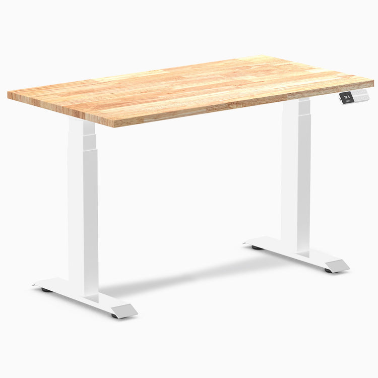 Bureau assis-debout Desky Dual Mini en hévéa