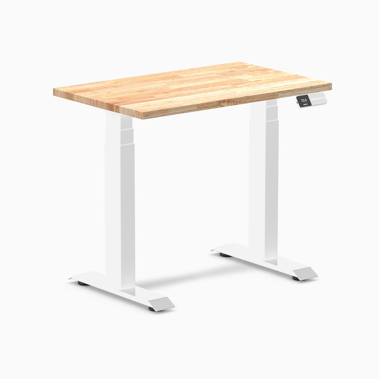 Bureau assis-debout Desky Dual Mini en hévéa