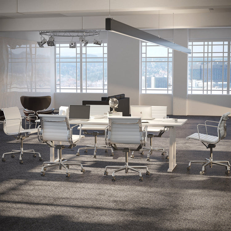 Pied de bureau assis debout Desky Quad Gris - Desky