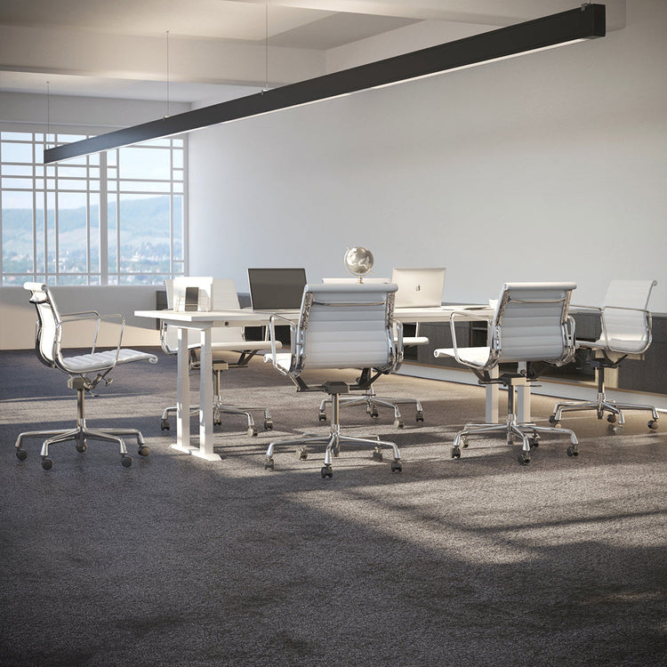 Pied de bureau assis debout Desky Quad Gris - Desky